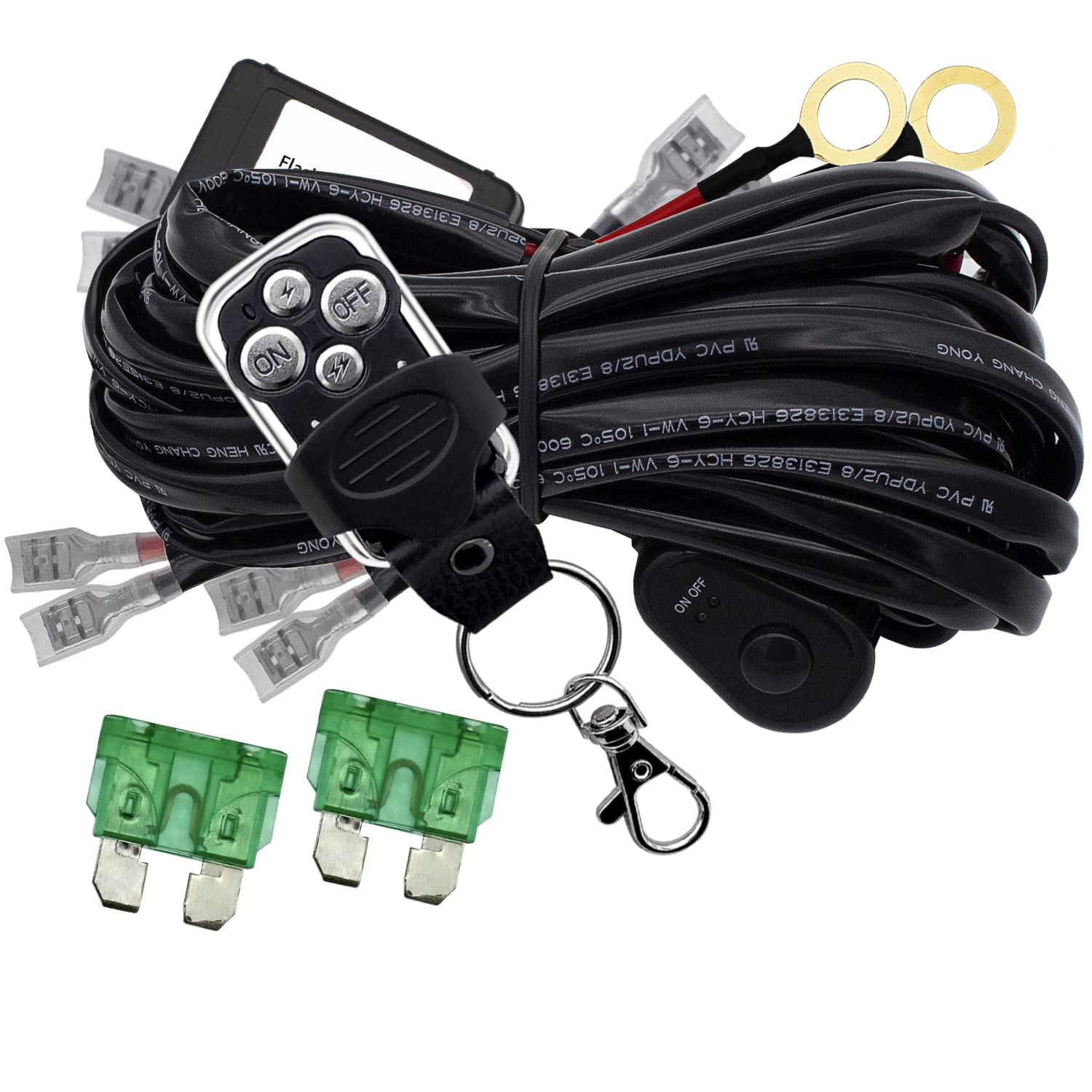 Szdystar LED driving lights bar remote harness ready for installation and control