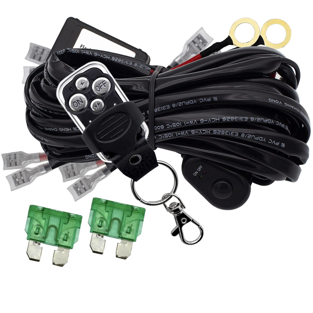 Szdystar LED driving lights bar remote harness ready for installation and control