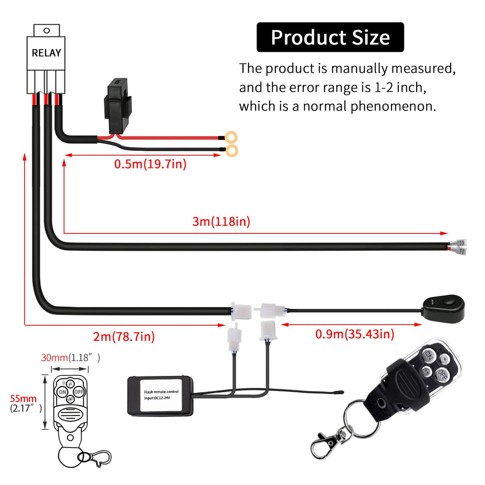 Szdystar LED driving lights with harness ready for mounting