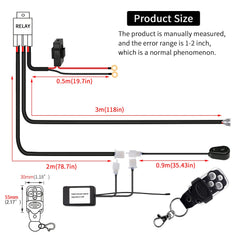 Szdystar LED driving lights with harness ready for mounting