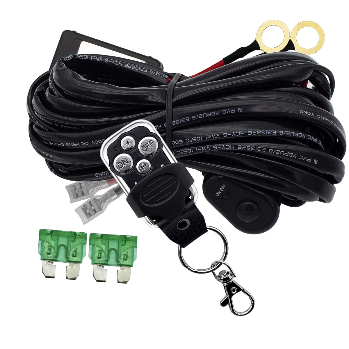 Szdystar remote wiring harness kit during installation for LED bar