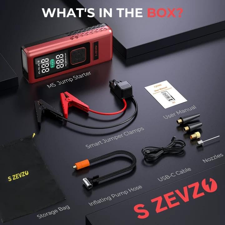 S ZEVZO M5 included accessory pack ready for immediate use