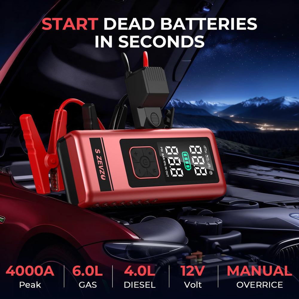 S ZEVZO M5 air compressor in action inflates tires quickly on the go