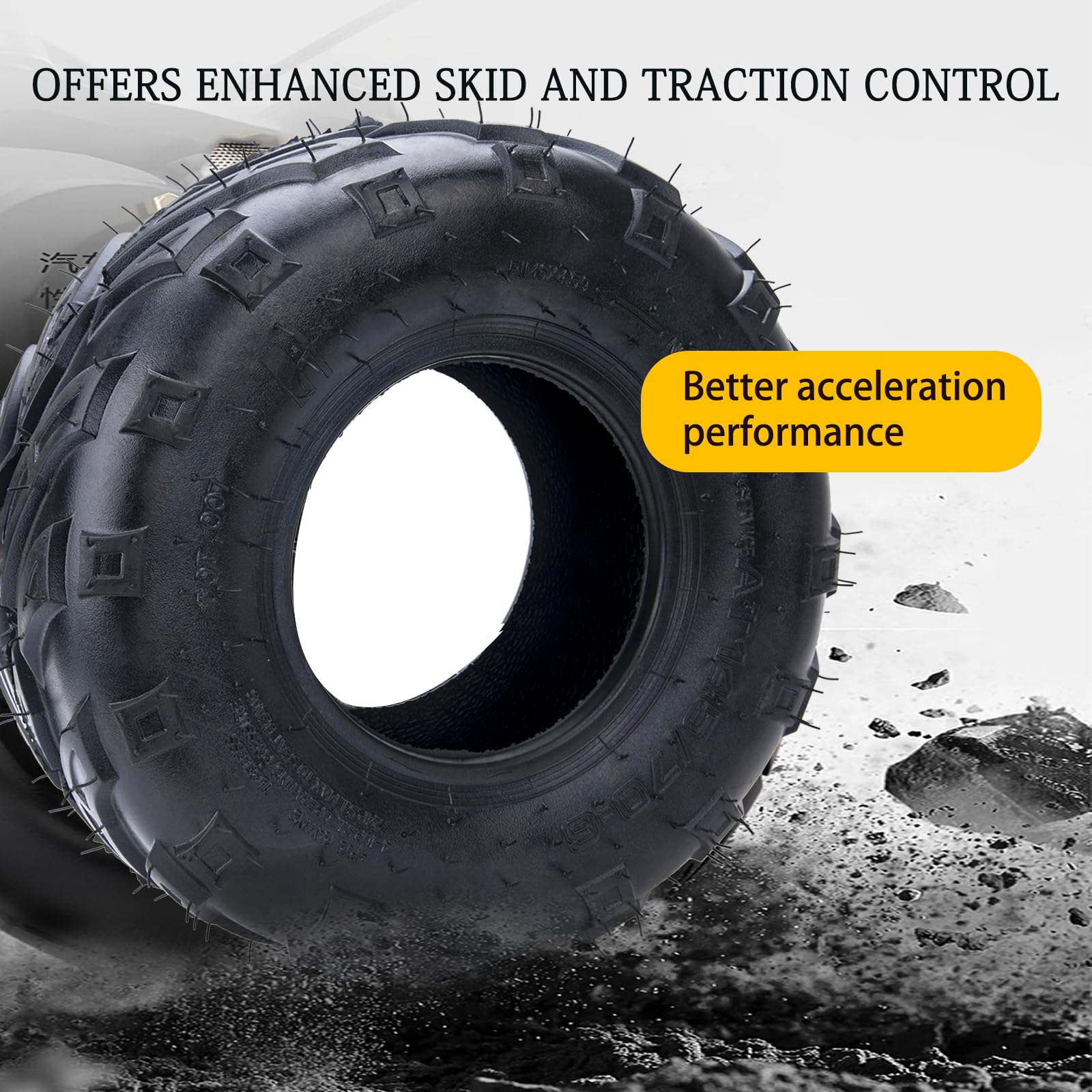 SZLYYDS off-road tire tread pattern close-up emphasizes traction
