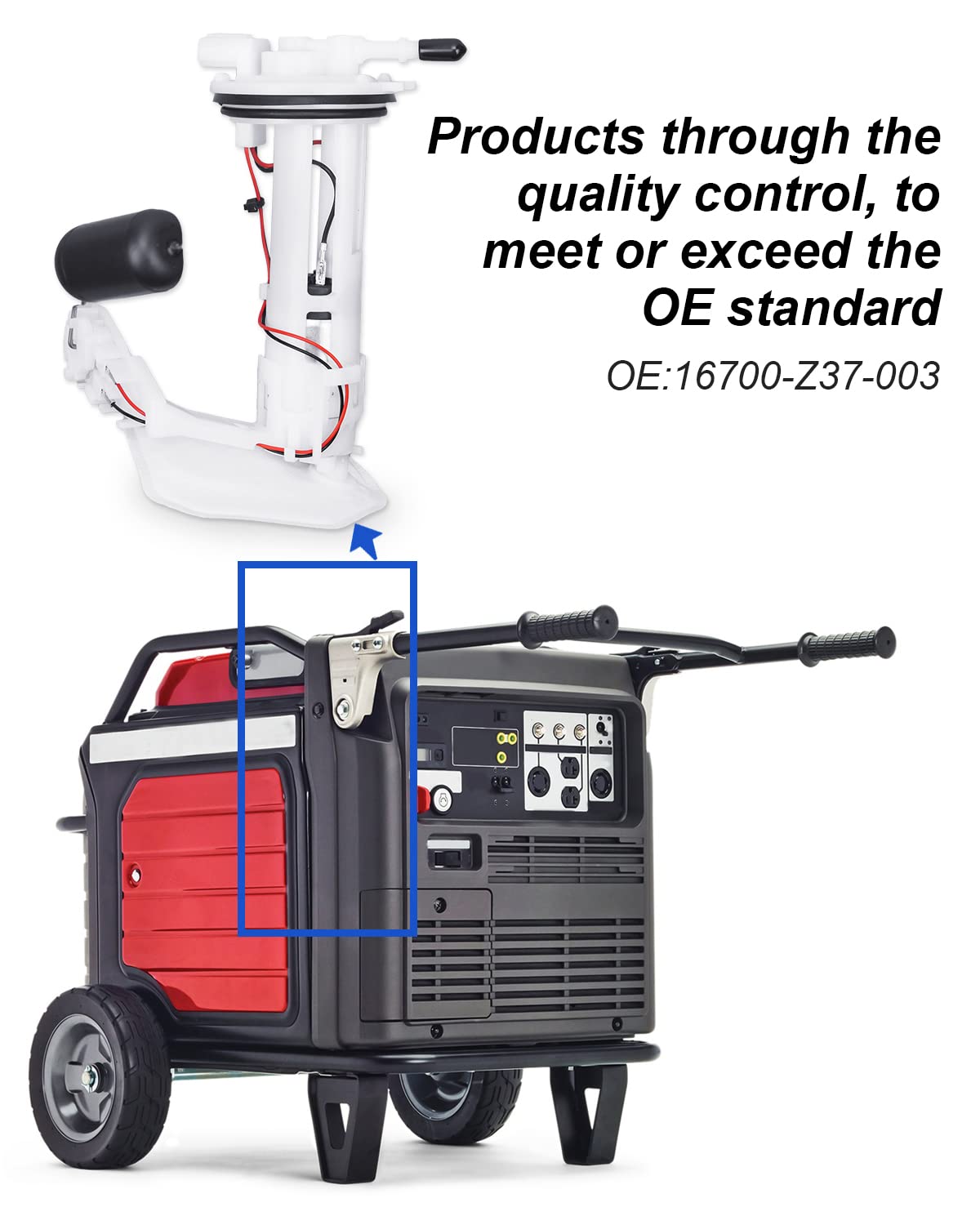 SZRKRLA fuel pump module for Honda EU7000i aids steady power delivery during operation.