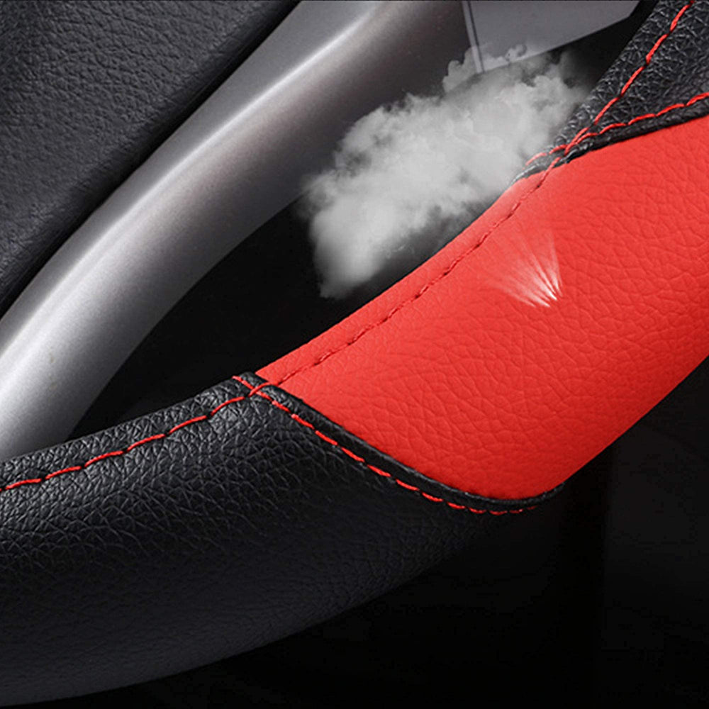 Szttswamp quick-install steering cover slips on easily.