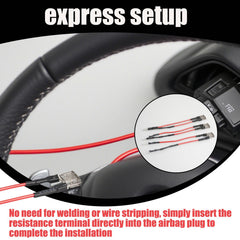 Szuenh steering wheel installation showing plug-and-play setup