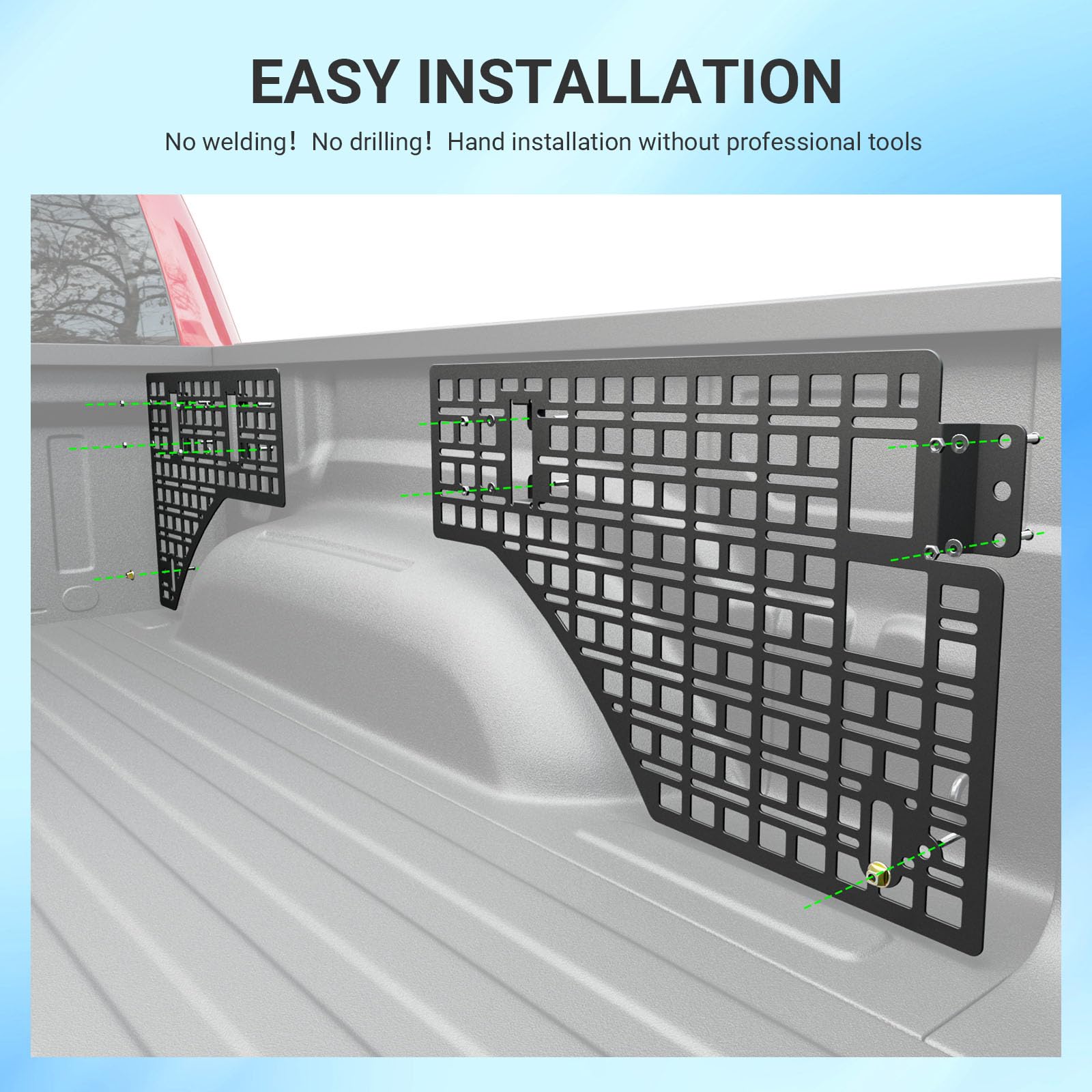 SZYANG MOLLE panel helps prevent items from shifting during driving.
