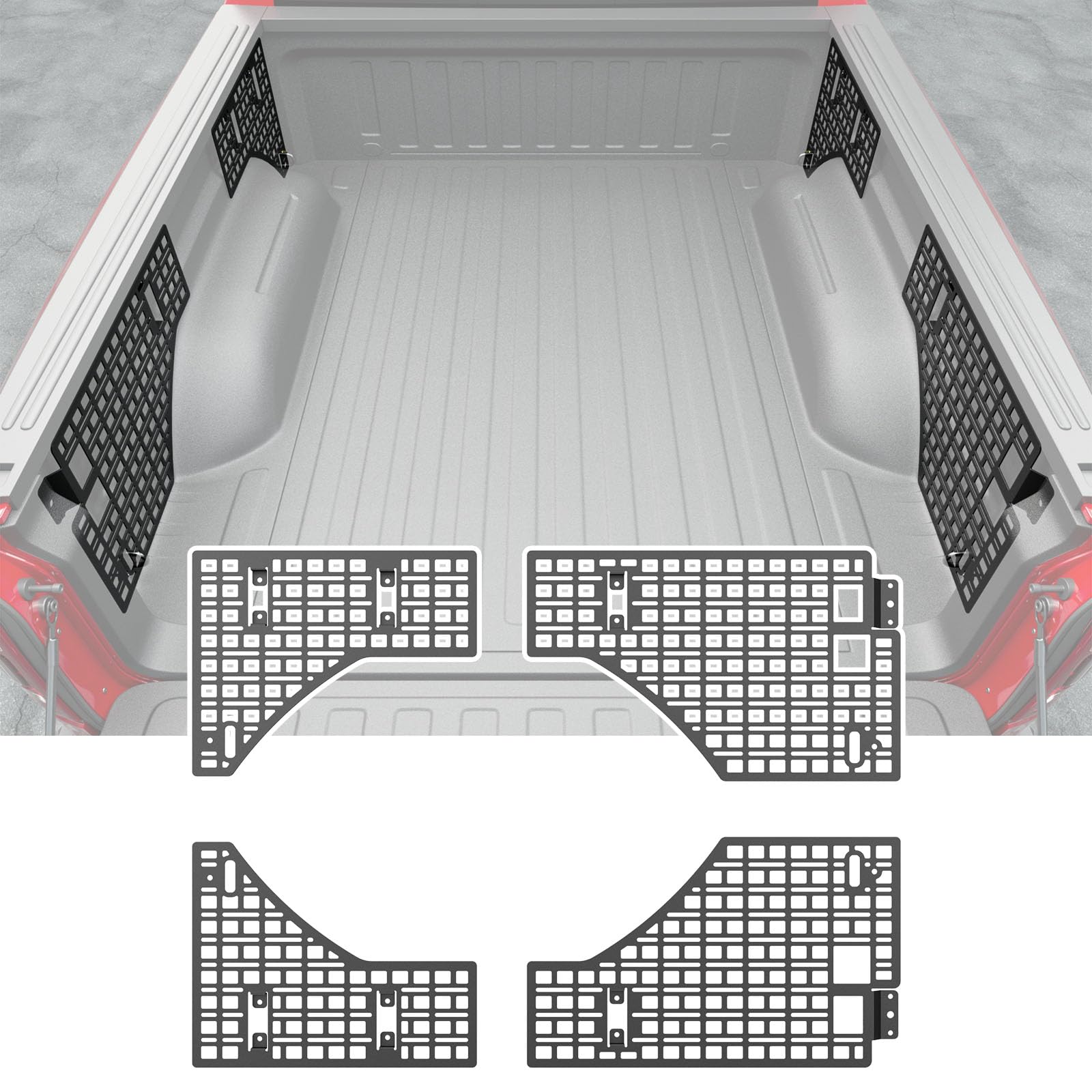 SZYANG RAM 1500 side bed MOLLE panel mounted for organized gear.