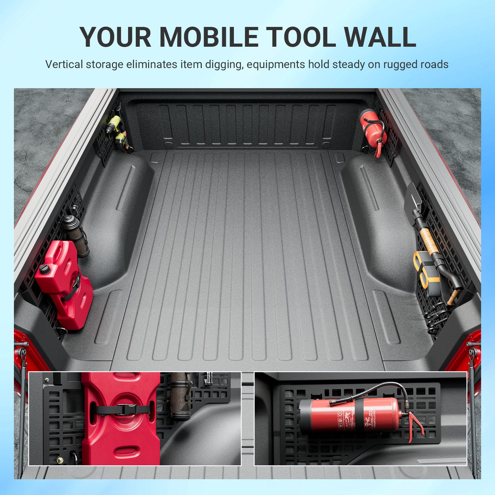 SZYANG MOLLE panel keeps off-road tools secure and accessible.