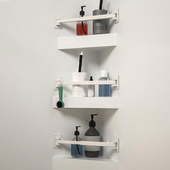 SZZSAF RV shower corner storage bar extended length for toiletries