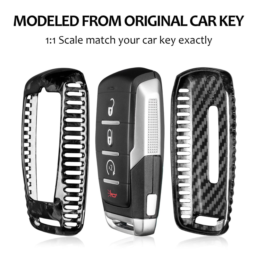T-carbon forged black finish key fob protector, rugged look and protection.