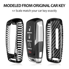 T-carbon forged black finish key fob protector, rugged look and protection.
