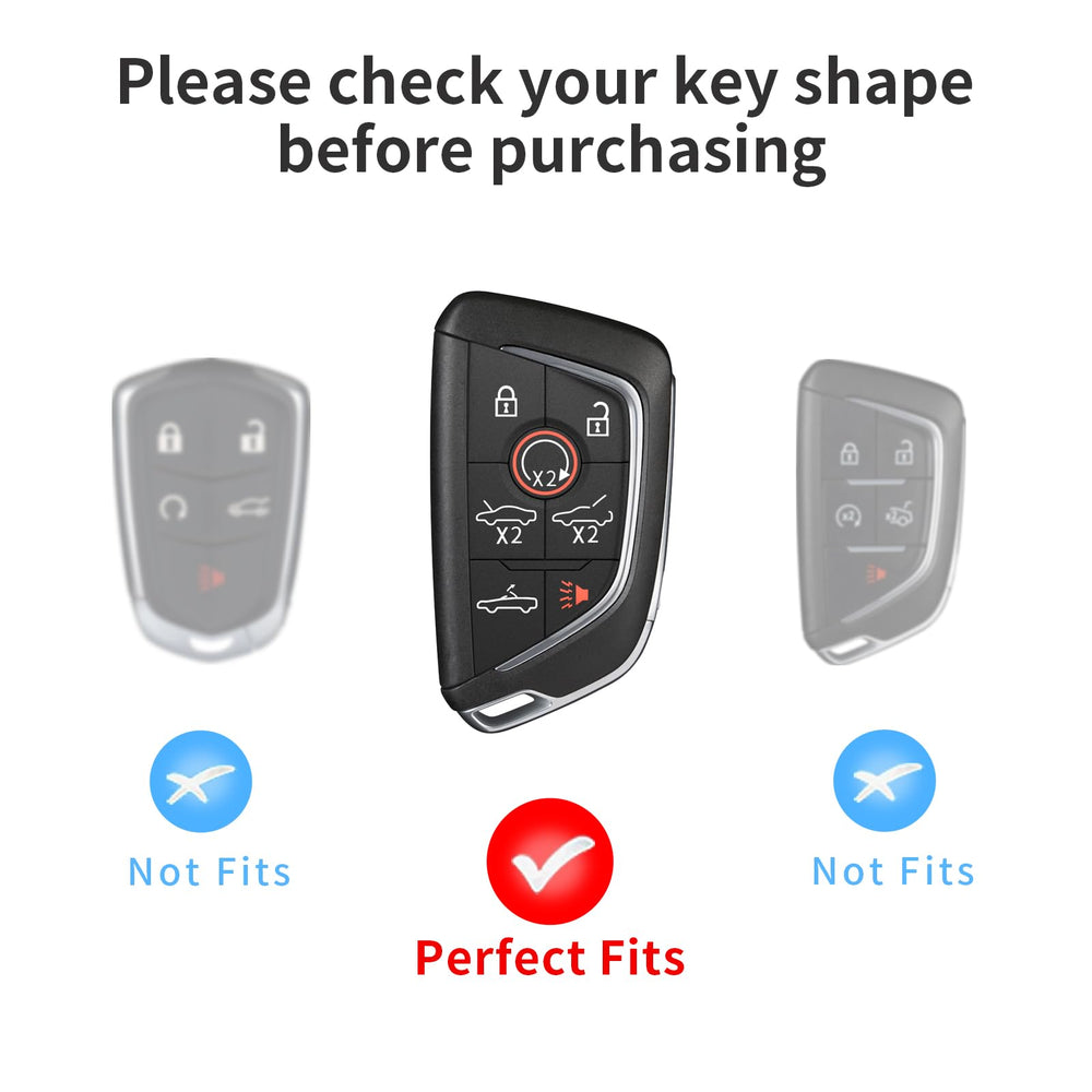 T-carbon blue key fob cover side view highlighting durability and grip.
