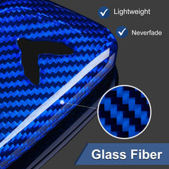 T-carbon blue glass fiber close-up reveals 3D texture and luxury look.
