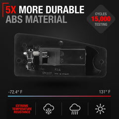 T1A black OEM door handle, textured finish resists wear over time