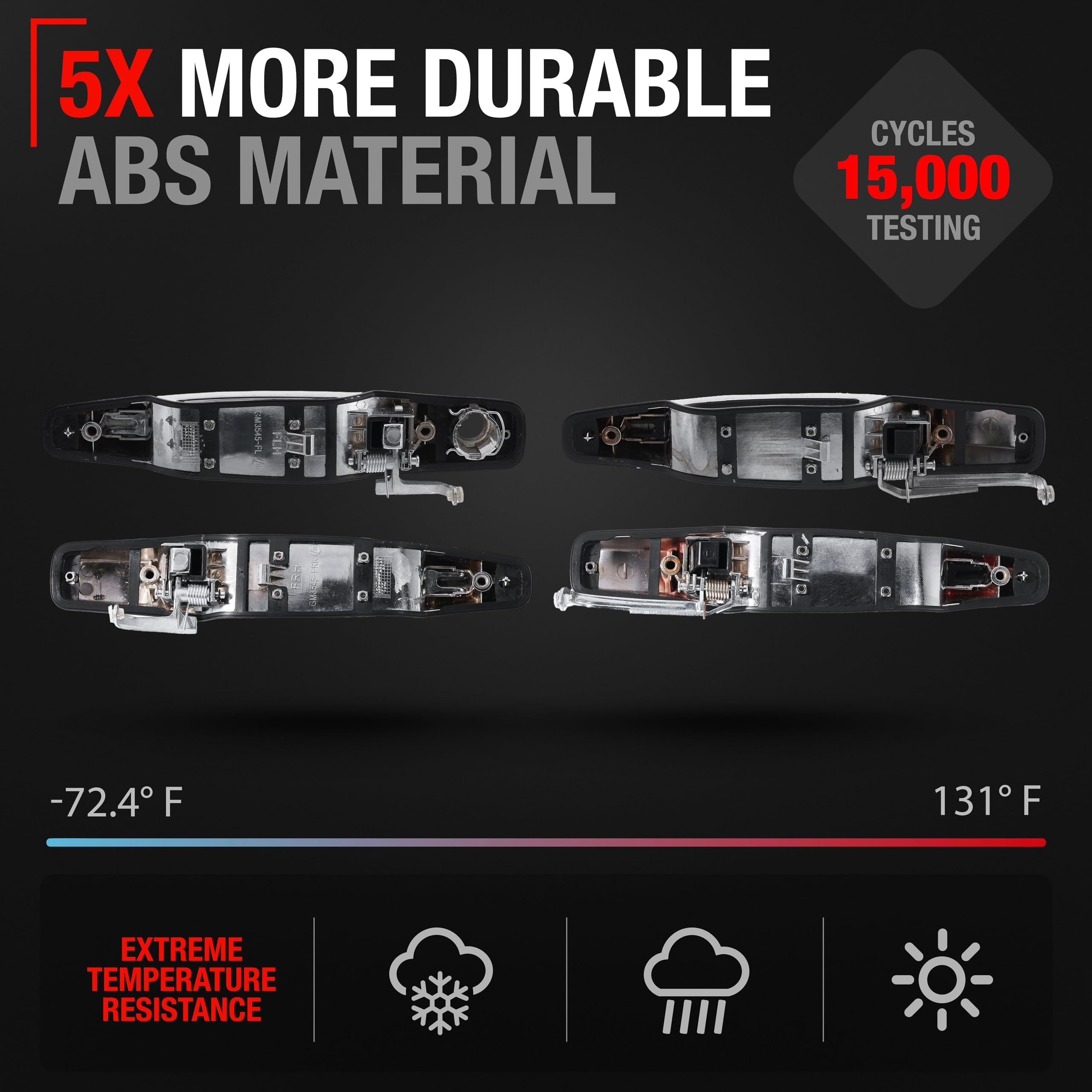 T1A chrome-finish door handle close-up highlighting premium surface and durability.