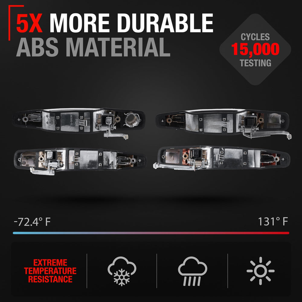 T1A chrome-finish door handle close-up highlighting premium surface and durability.