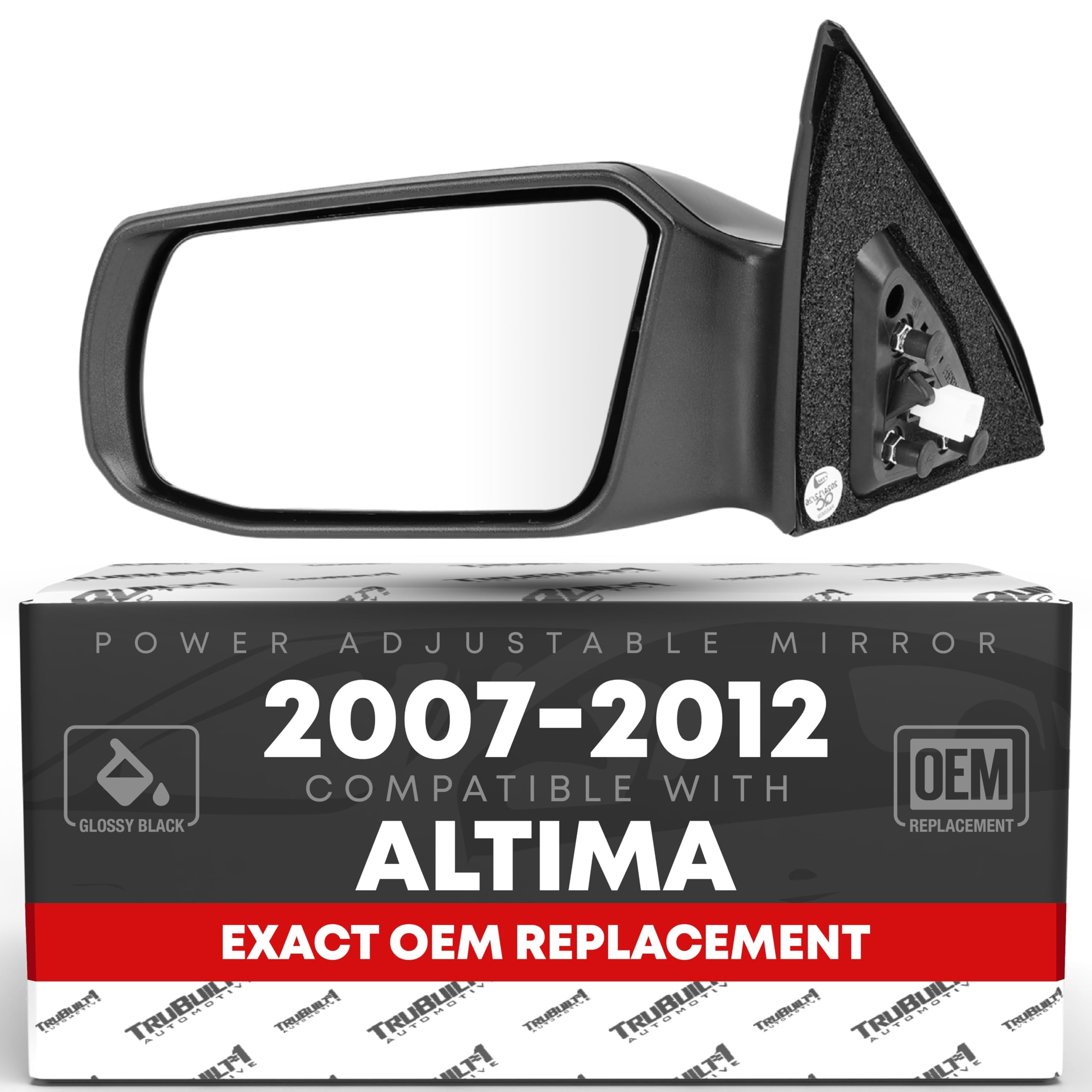 T1A driver side mirror for 2007-2012 Altima, front-left view for safer lane changes