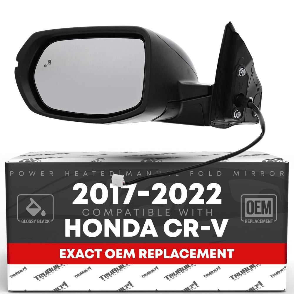 T1A driver side mirror for CR-V left, OEM fit with heated glass and turn signal.