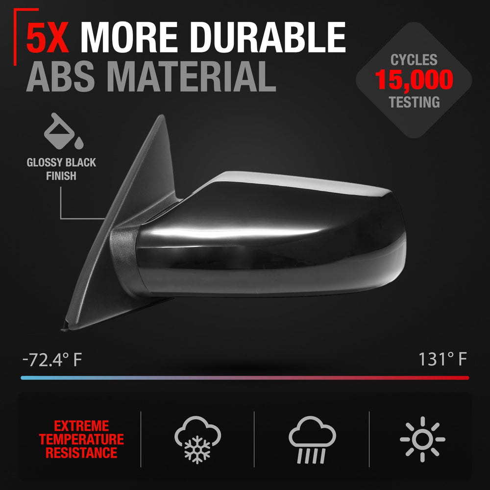 T1A flat glass driver mirror highlighting clear rear visibility