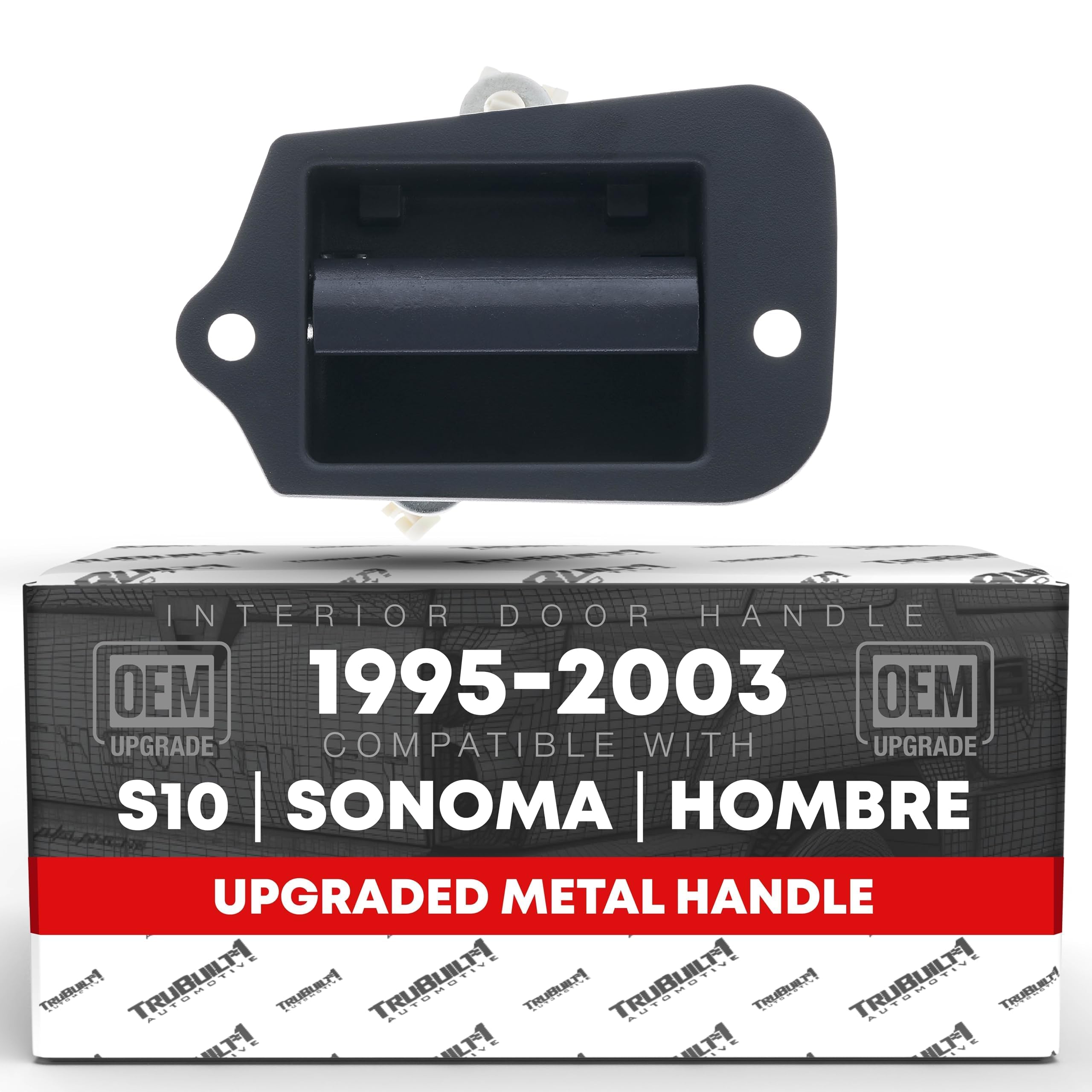 T1A extended cab door handle close-up showing durable metal build.