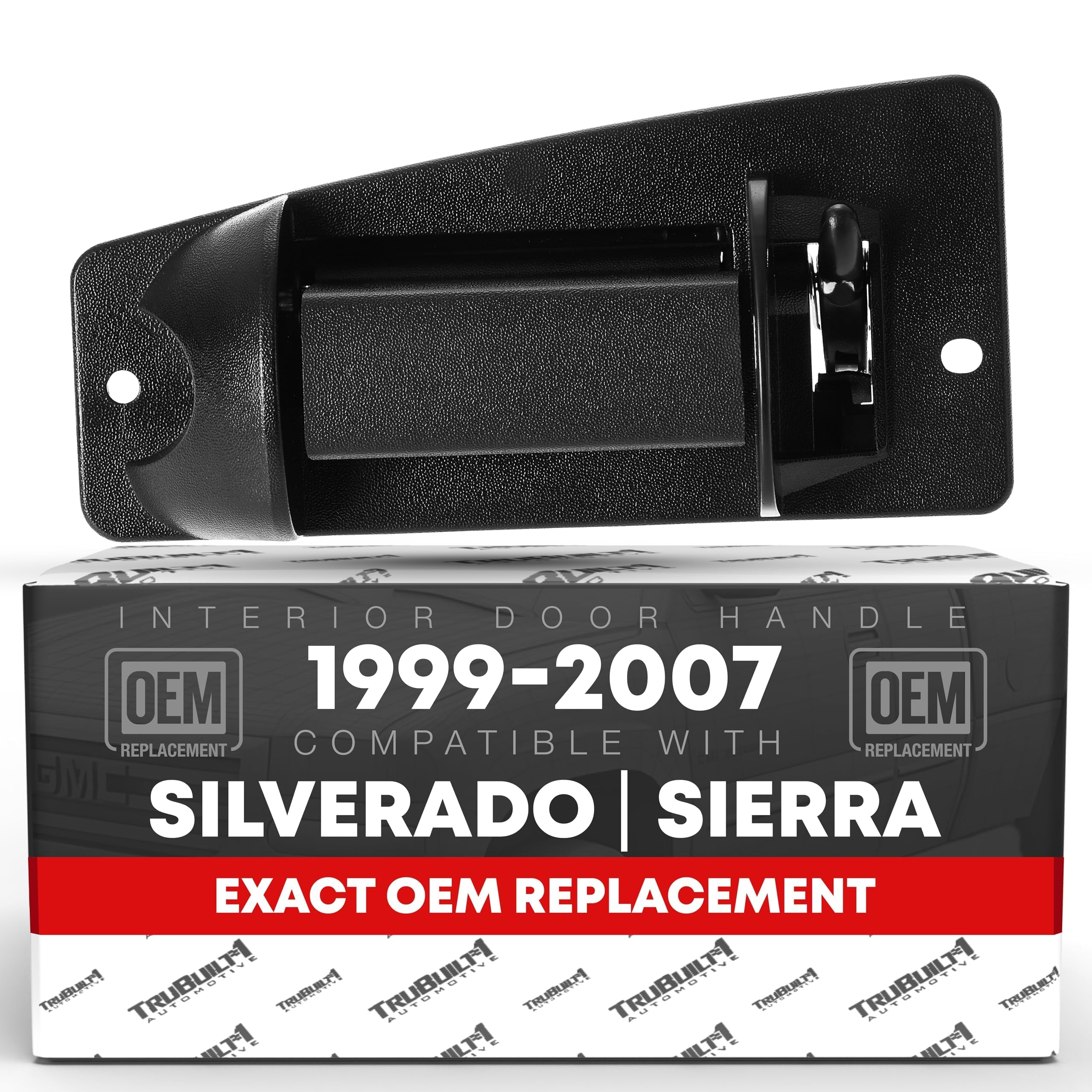 T1A extended cab door handle with black textured finish for OEM replacement