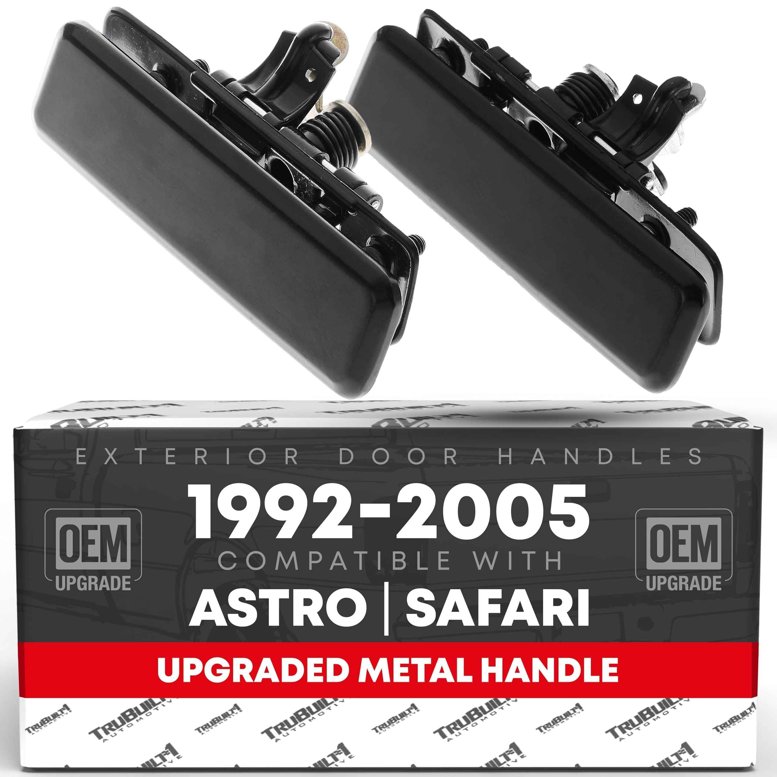 T1A exterior front door handle with durable metal finish for Chevrolet Astro and GMC Safari