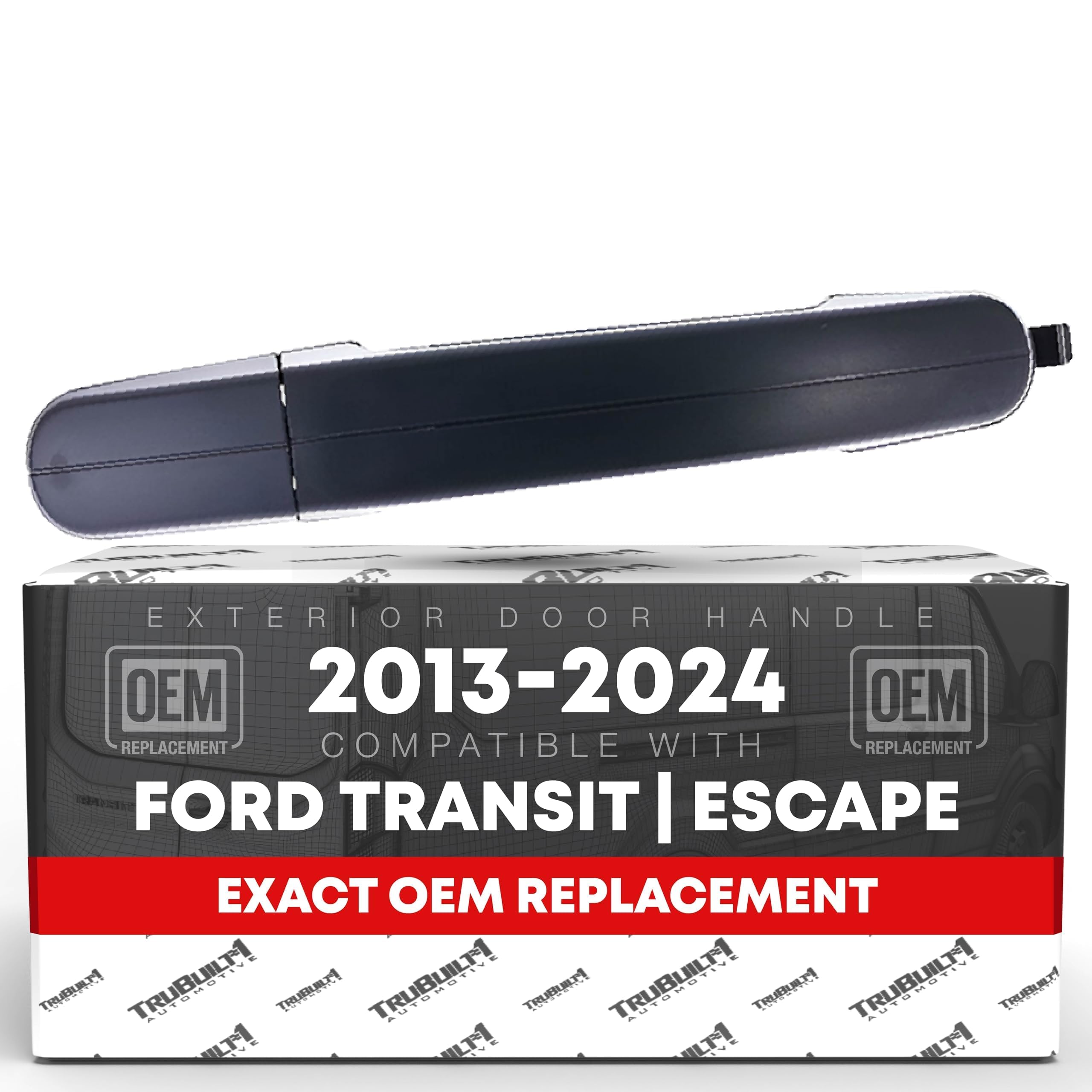 T1A exterior front driver door handle with textured black finish for replacement