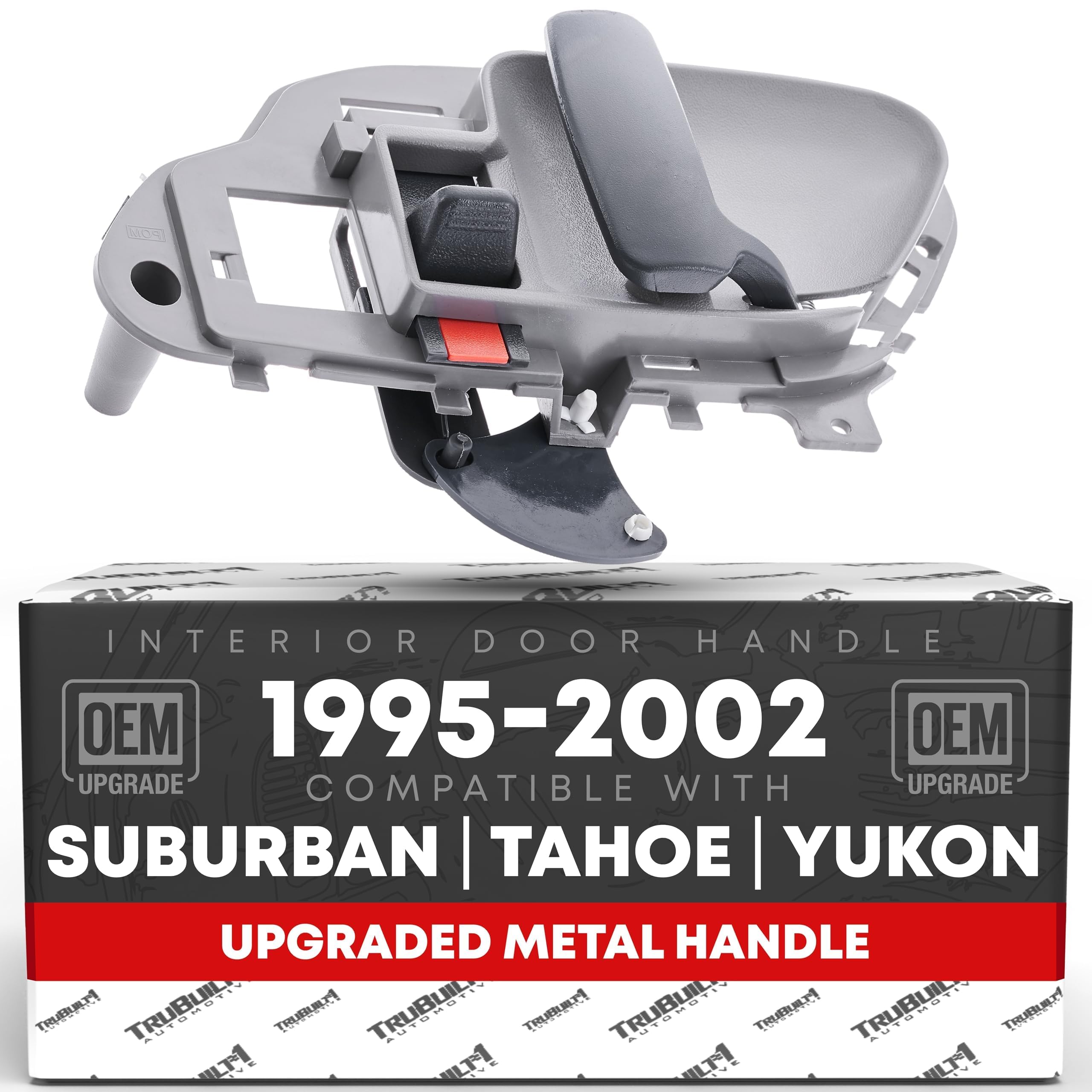 T1A interior door handle gray front view, reliable OEM-style replacement.