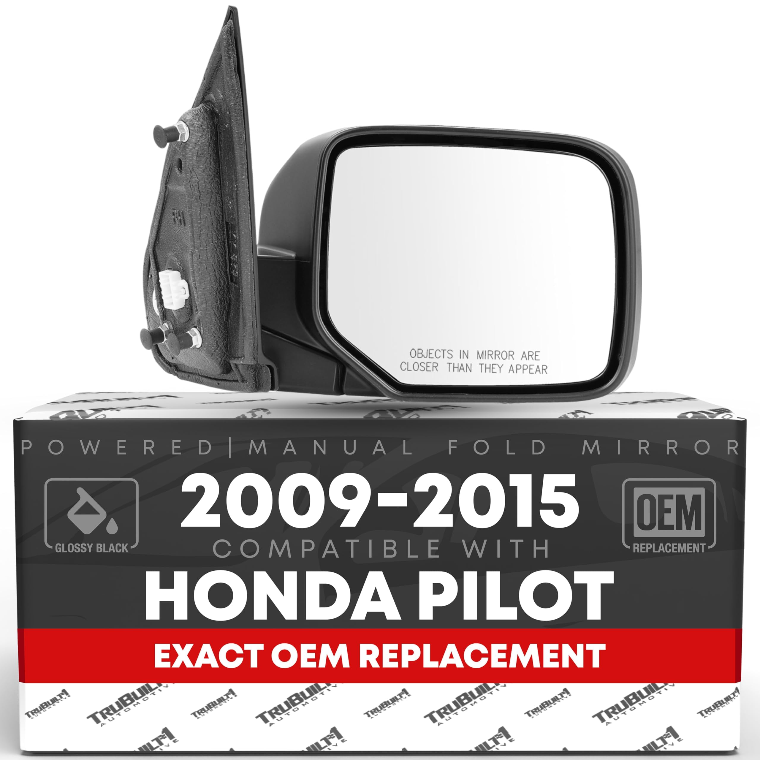 T1A passenger-side mirror front view shows precise OEM-style fit.