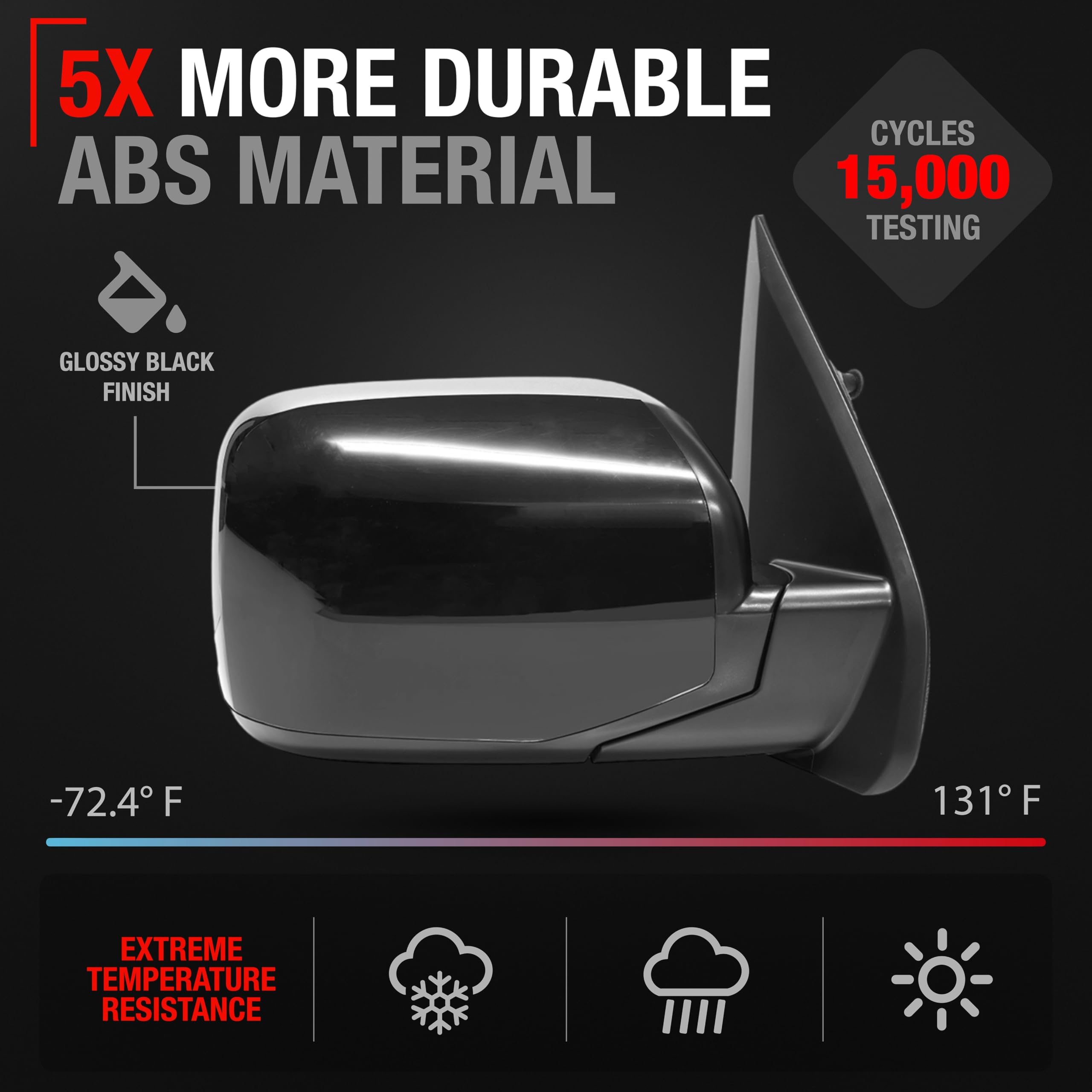 T1A heated glass close-up demonstrates defrost capability in cold weather.