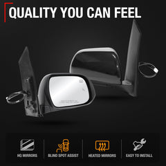 T1A heated mirror element for defrost-ready visibility