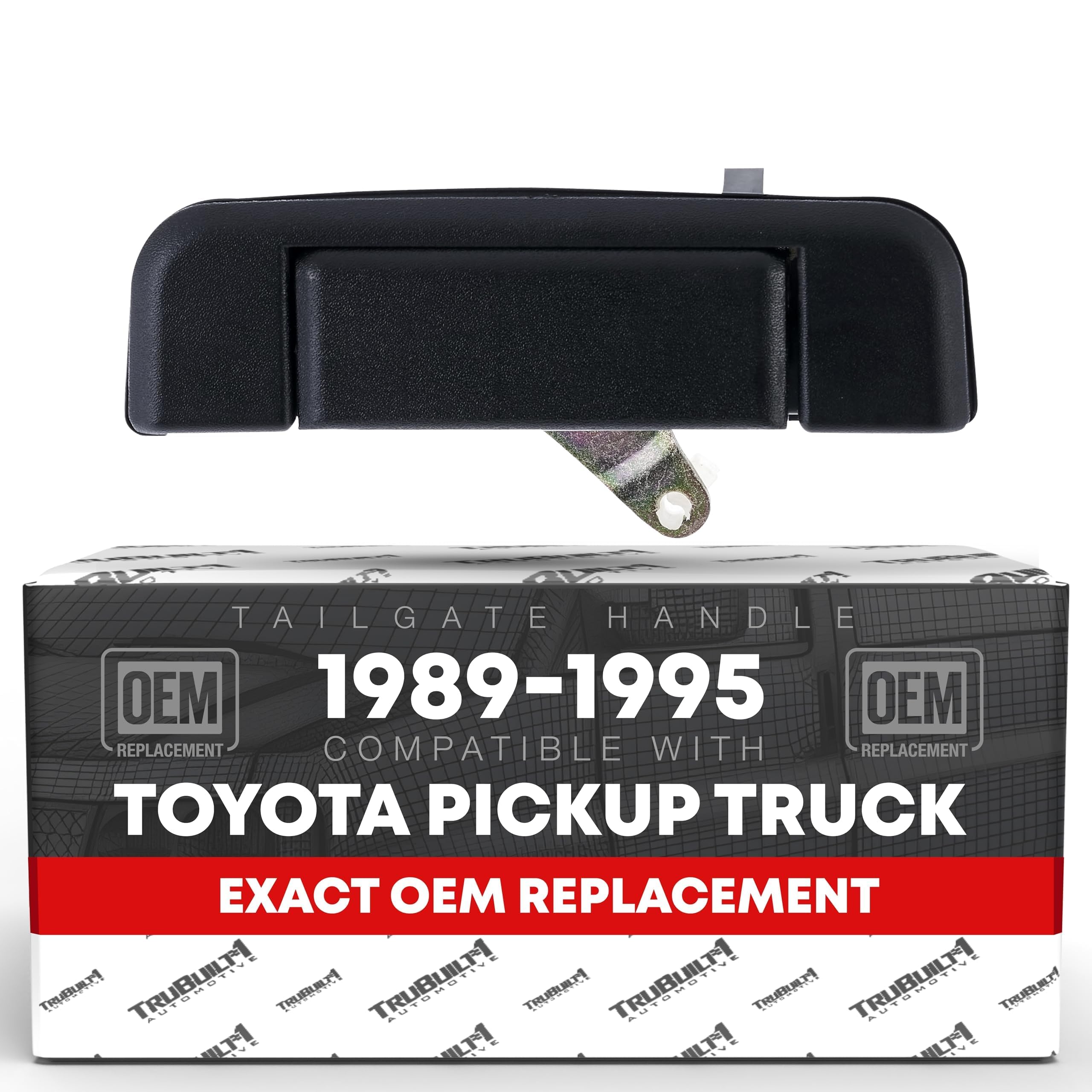 T1A tail gate handle assembly close-up, OEM replacement latch for Toyota 4Runner, reliable fit.