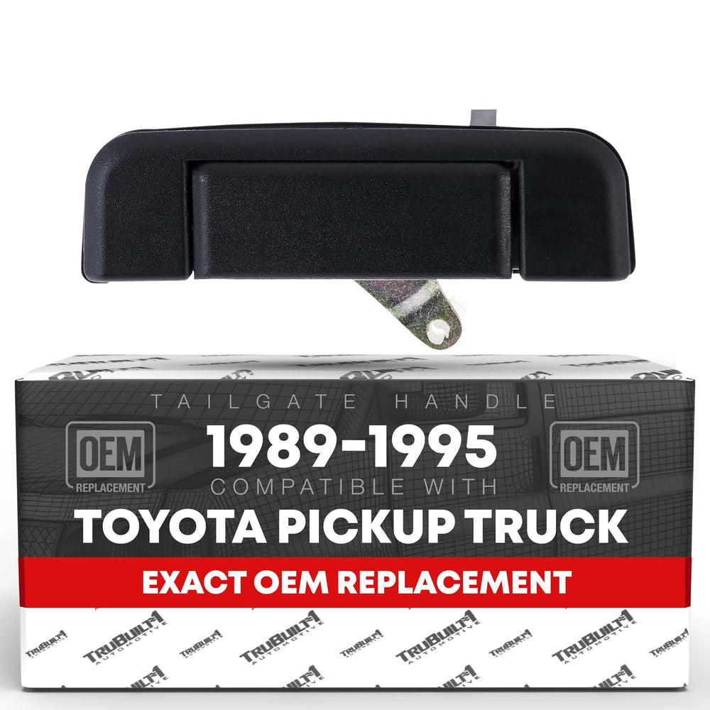 T1A tail gate handle assembly close-up, OEM replacement latch for Toyota 4Runner, reliable fit.