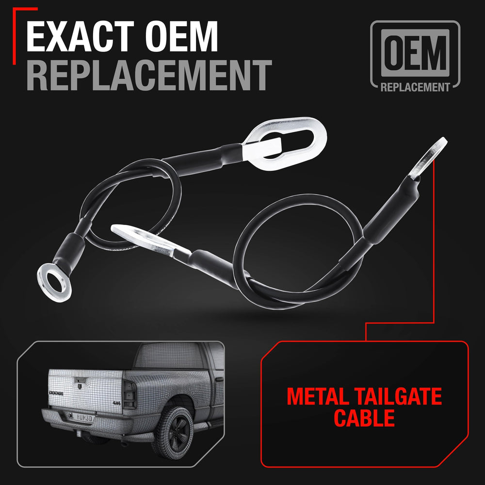 T1A tailgate cable metal 18-1/8 inch length for Ram compatibility.