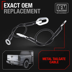 T1A tailgate cable metal 18-1/8 inch length for Ram compatibility.