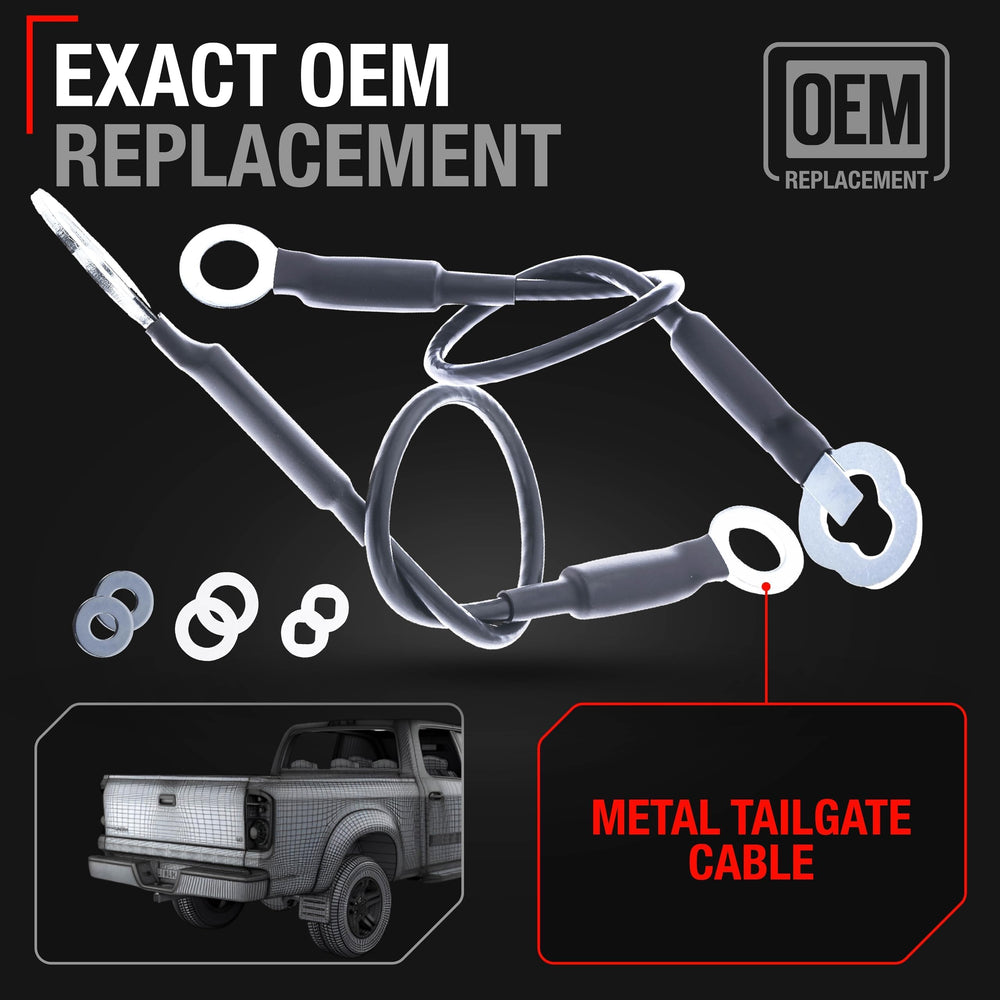 T1A tailgate cable packaging shows OEM replacement parts for confident DIY repairs