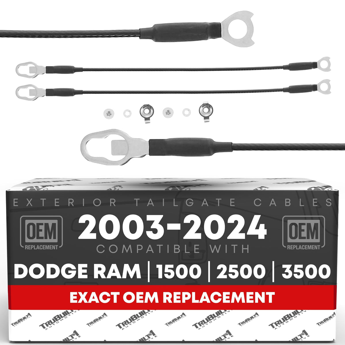 T1A tailgate cable set, left side, enhances stability for smooth opening.
