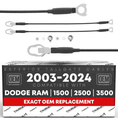 T1A tailgate cable set, left side, enhances stability for smooth opening.