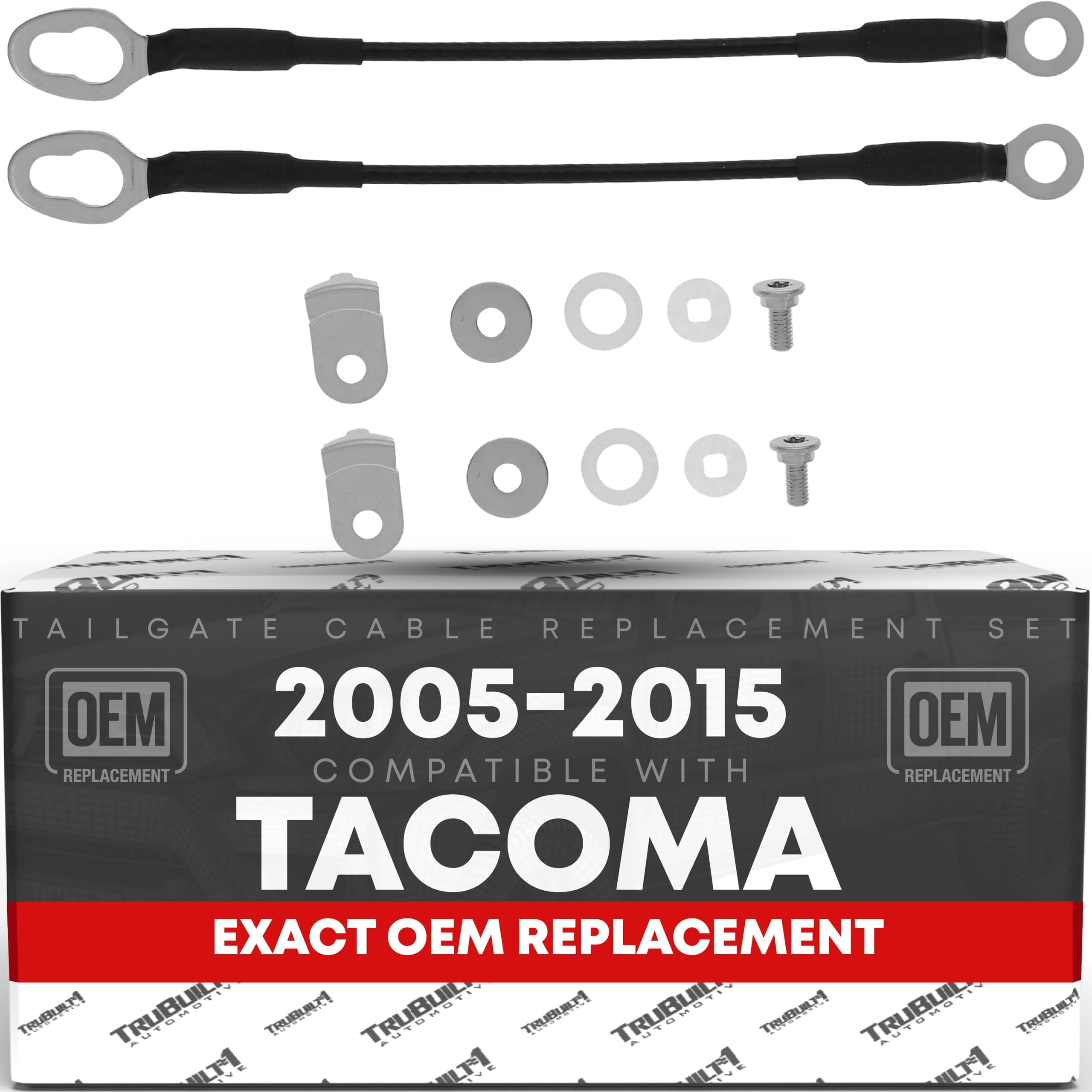 T1A tailgate cable set for Tacoma, left and right, OEM-compatible replacement for stable support.