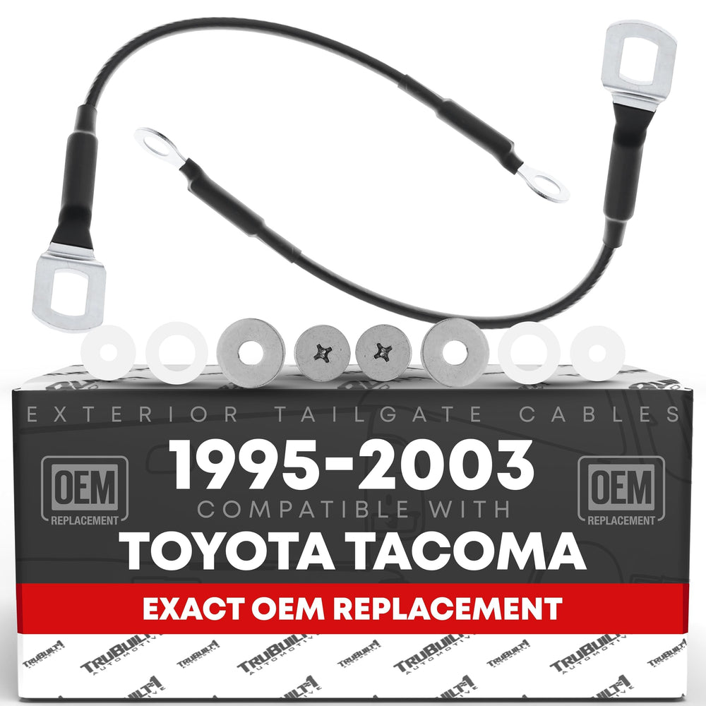 T1A tailgate cable replacement set on rear driver side improves tailgate stability.