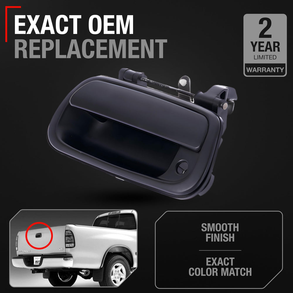 T1A tailgate handle for 2000-2006 Tundra fit improves latch alignment.