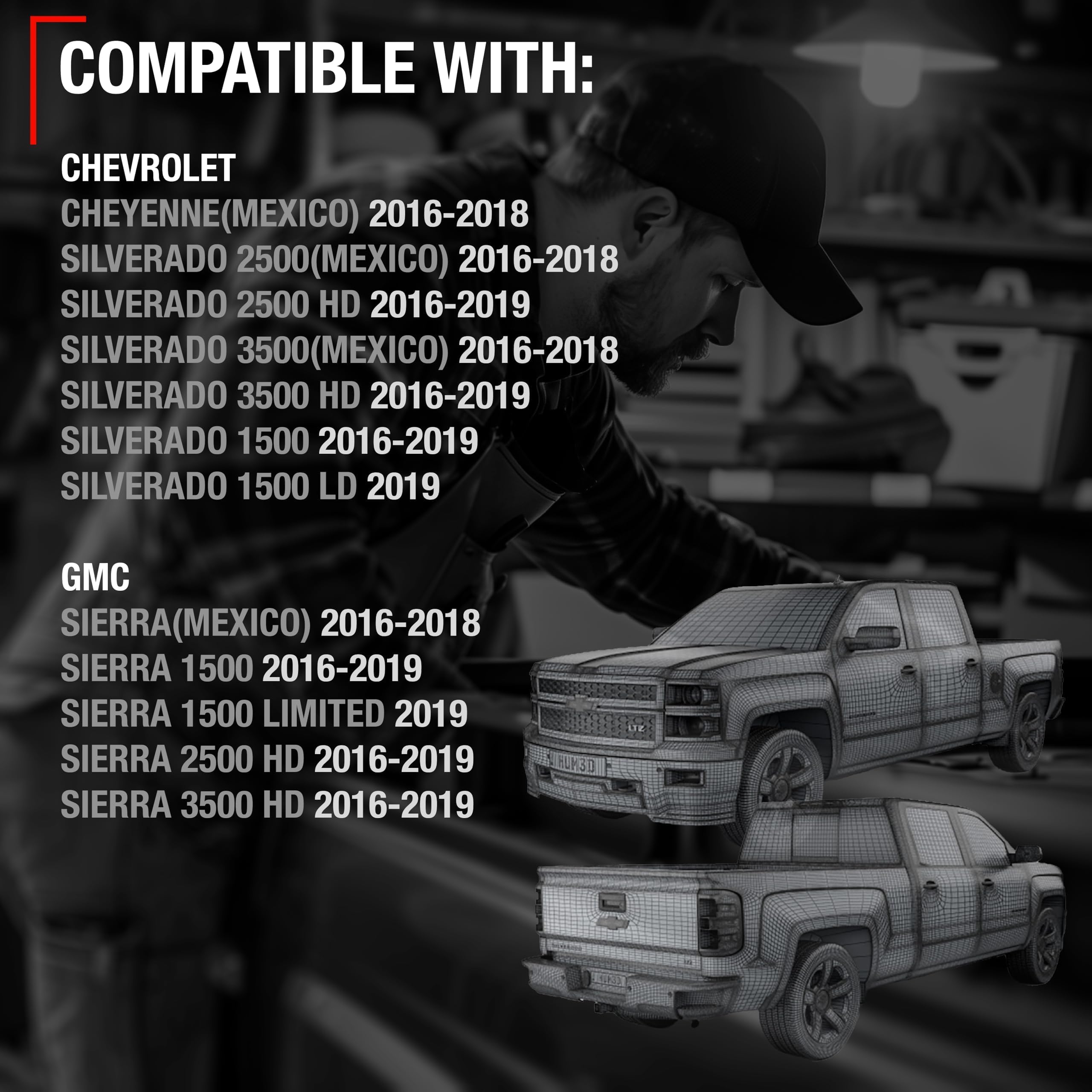 T1A tailgate handle for 2016-2019 Silverado and Sierra ensures precise OEM-like fit.