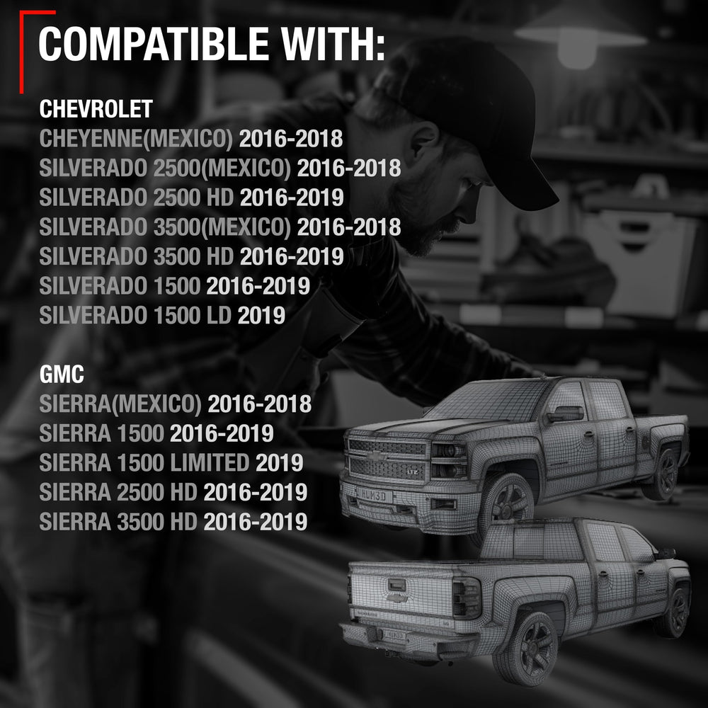 T1A tailgate handle for 2016-2019 Silverado and Sierra ensures precise OEM-like fit.