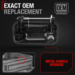T1A textured black finish tailgate handle with durable build