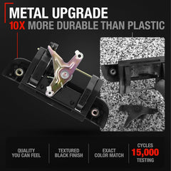 T1A Textured Black Finish Handle resists wear and keeps your truck looking sharp.