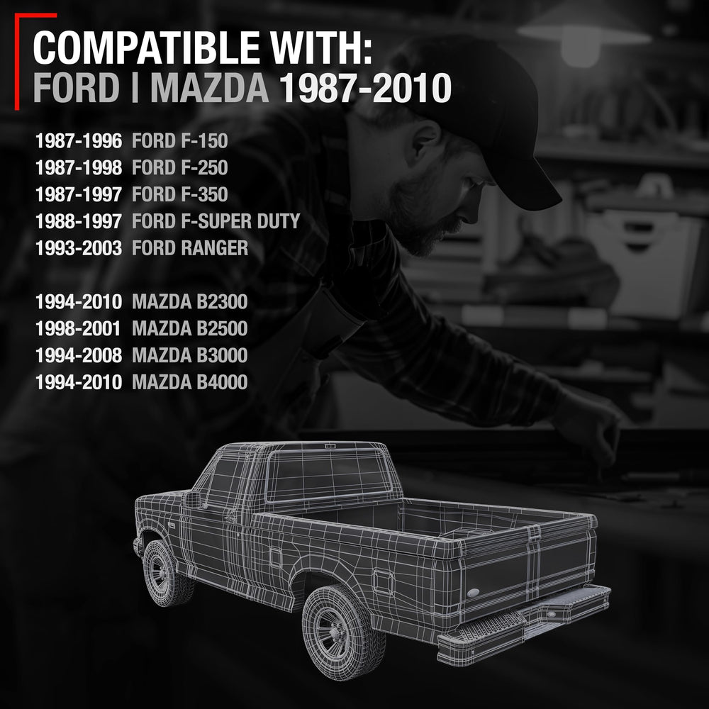 T1A tailgate handle close-up shows textured metal finish for longevity.
