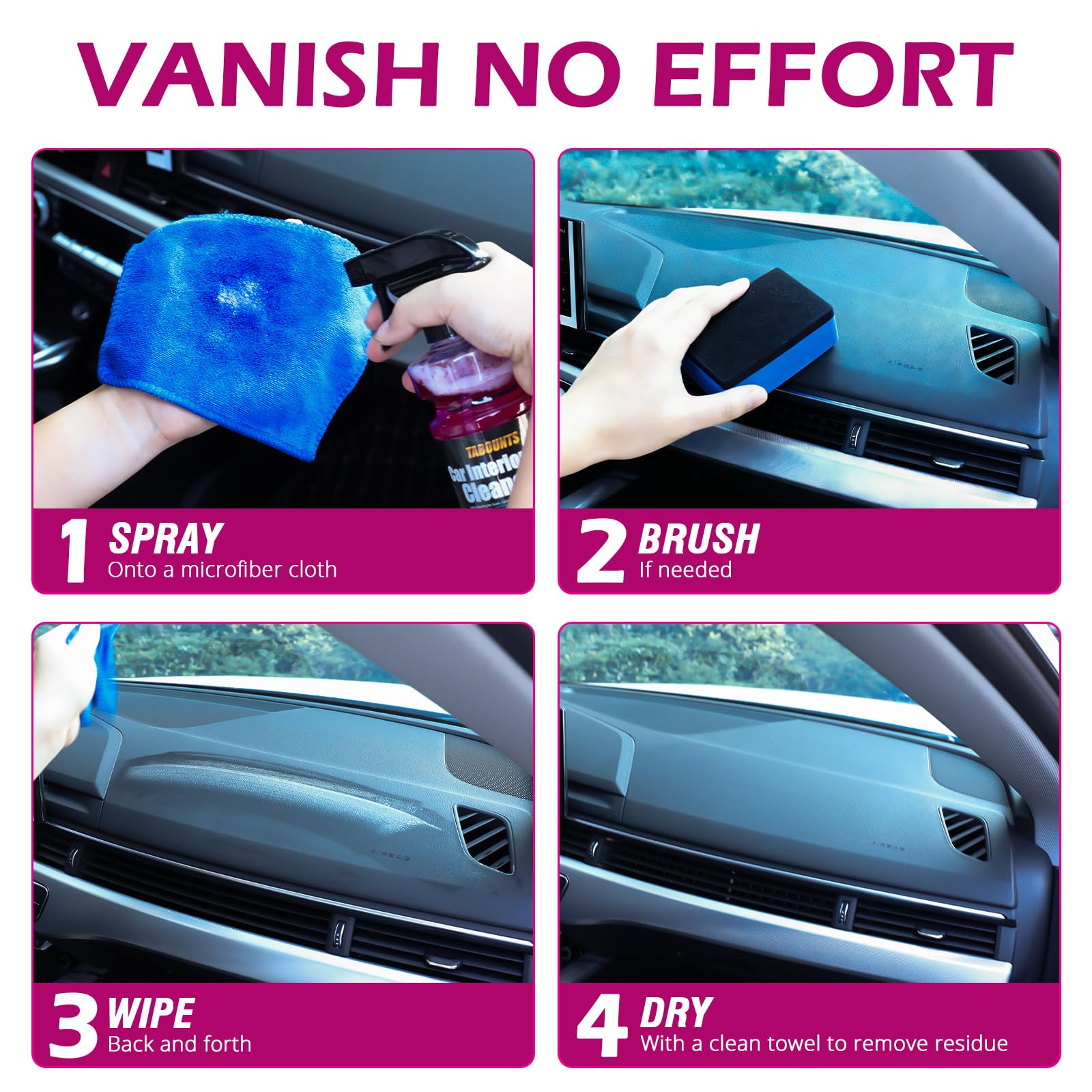 TABOUNTS 17oz bottle suitable for regular car interior cleaning