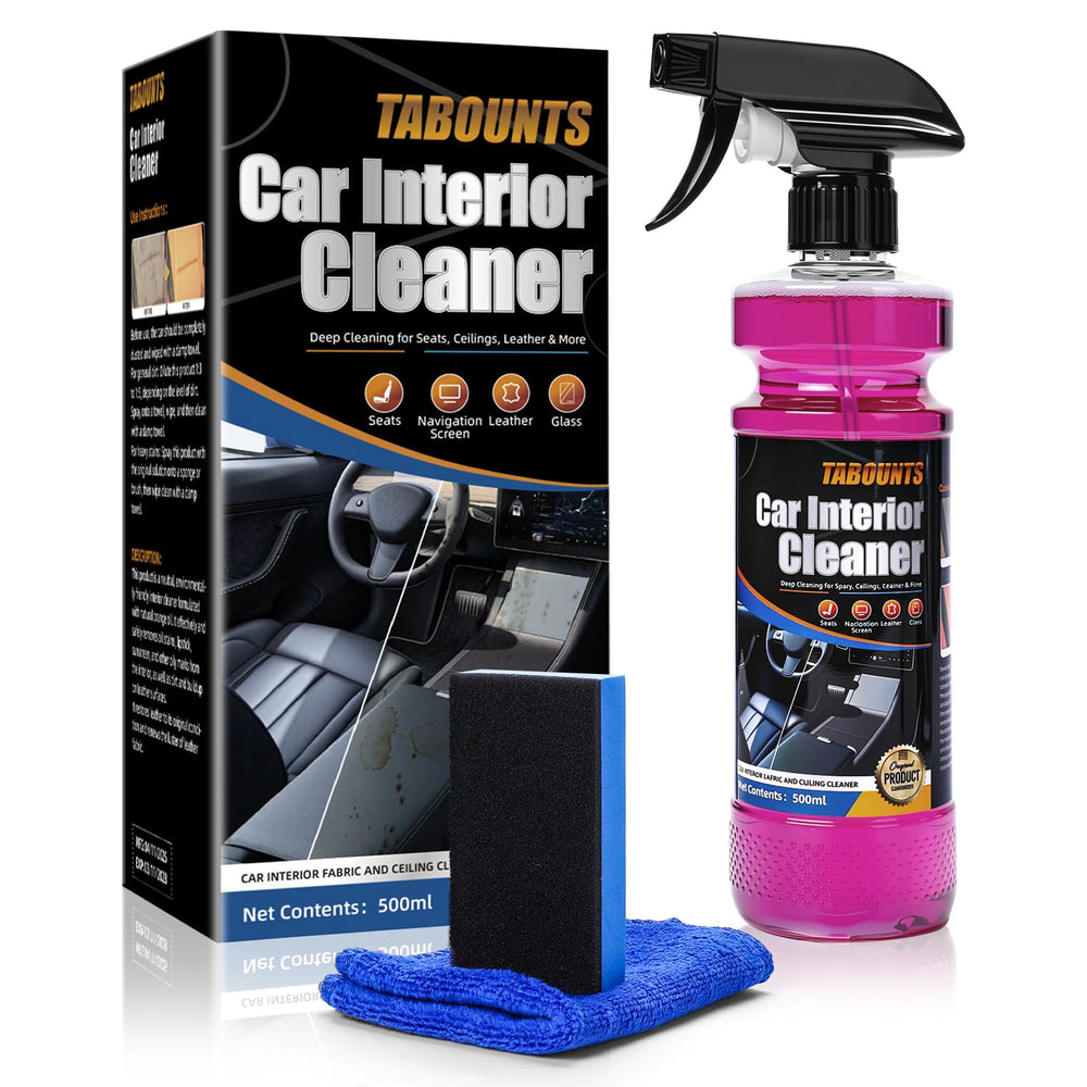 TABOUNTS car interior cleaner foam application for targeted spot cleaning